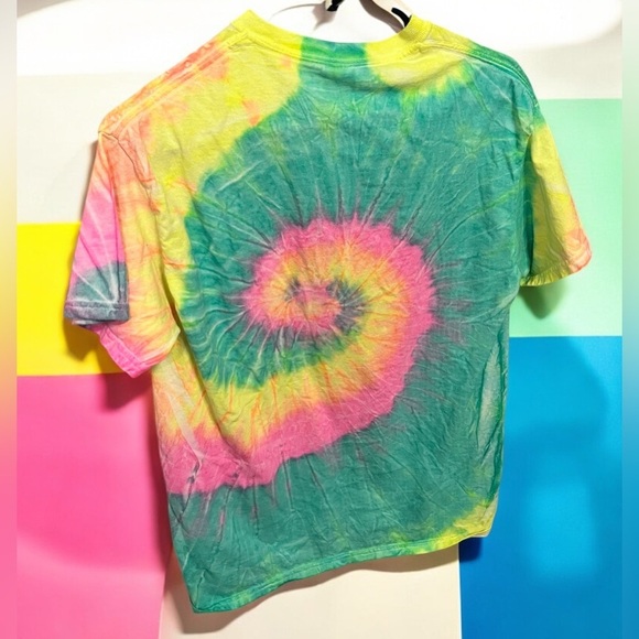 Top knots & espresso shots tye dye shirt hand crafted MEDIUM - Picture 2 of 4